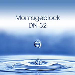 Montageblock DN32 mit Verschneidearmatur und Rückflussverhinderer